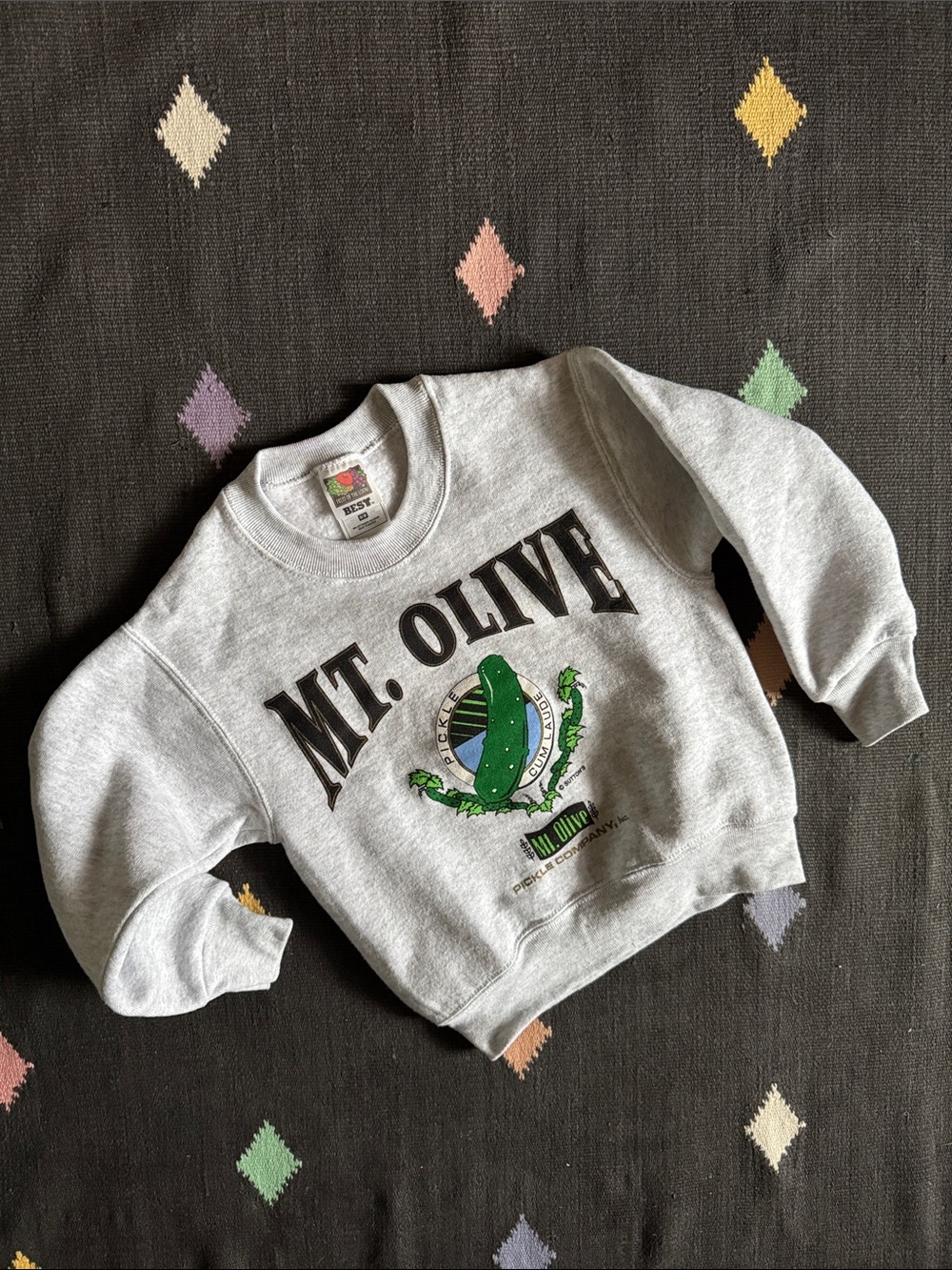 Fruit of the Loom Mt Olive Crewneck Sweatshirt with College Pickle Graphic